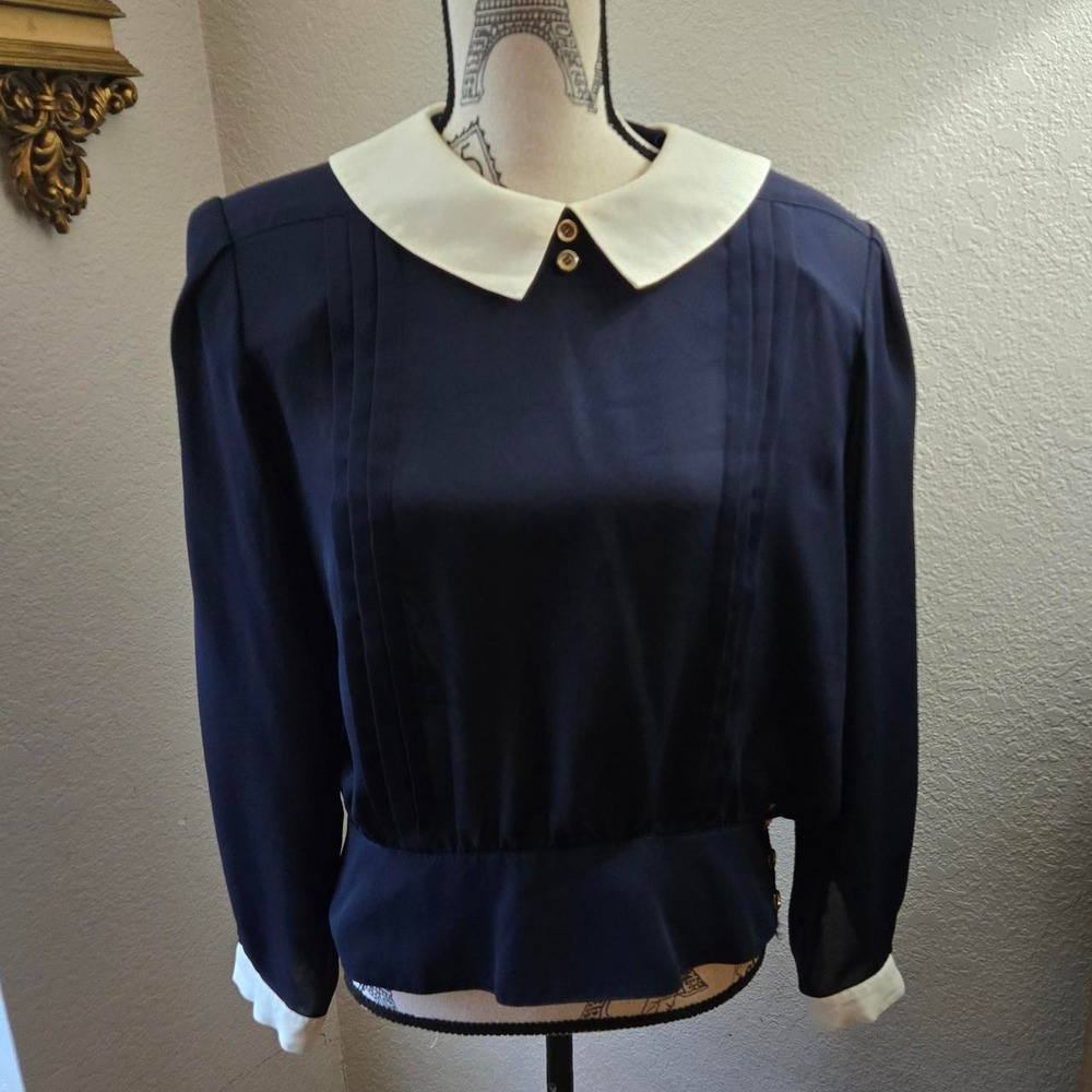 Chaus 80s/90s Blouse w/Peter pan collar